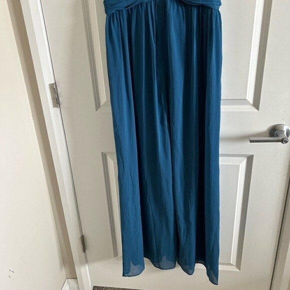 Nwt ModCloth Embracing Grace Peacock Blue Maxi Bridesmaid Formal Dress… - Picture 5 of 10